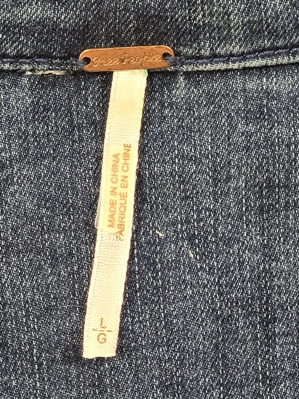 Free People We The Free Hannah Denim Button-Front Mini Dress - L - Picture 6 of 13